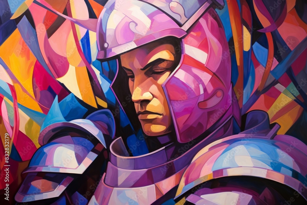 Wall mural a virtuous and steadfast paladin, upholding justice and combating evil with unwavering resolve. - ge
