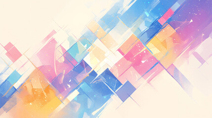 A calming background with soft geometric shapes in pastel colors, ideal for a soothing and gentle abstract look