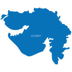 Indian states map vector illustration silhouette boundary