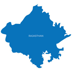 Indian states map vector illustration silhouette boundary