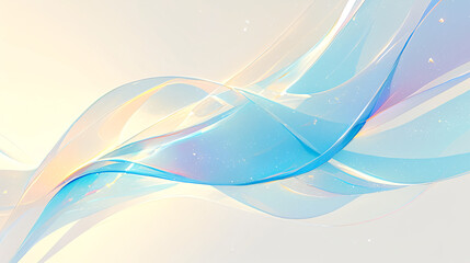 Obraz premium An elegant abstract design featuring gentle, sweeping curves in soft pastel colors, ideal for copy space