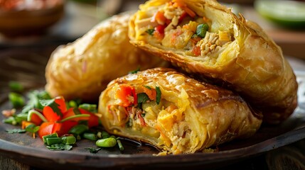 Indonesian potato patties filled with saut&eacute;ed vegetables, chicken, and egg. The pastry is made from leftover sourdough starter.