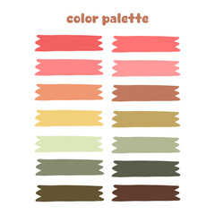 Fashion color trend and a set of colors combined. Color palette forecast of the future colors