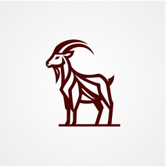 goat idea logo design concept vector icon