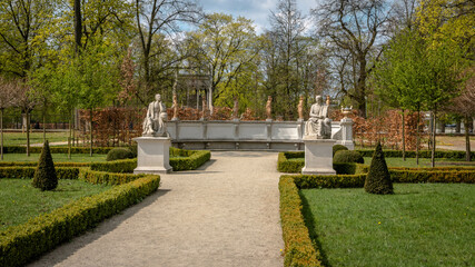 Obraz premium Views from Wilanów Palace in the city of Warsaw, Poland