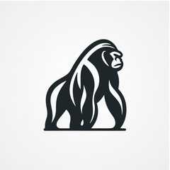 gorilla idea logo design concept vector icon