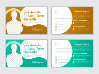 Corporate postcard design template. Corporate Business Postcard Template Design, Simple and Clean Modern Minimal Postcard Template, Business Postcard Layout