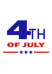 4th of July. Independence Day vector T-shirt design happy 4th July