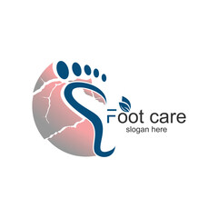 Fototapeta premium Foot care logo design simple concept Premium Vector