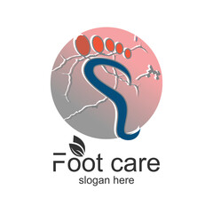 Foot care logo design simple concept Premium Vector