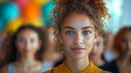 A collection of portraits featuring young, smiling women with diverse facial expressions, showcasing cultural diversity, various ethnicities, and different ages.
