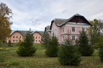 Fototapeta premium Russia. City of Rybinsk. Village GES-14. Residential buildings