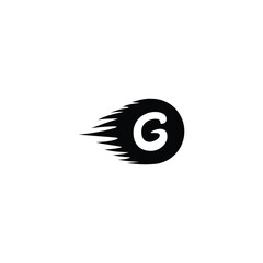 letter G fast simple vector logo symbol