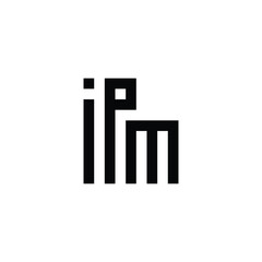 letters i, P and M simple vector logo symbol
