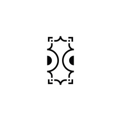 Unique decor, simple vector logo symbol