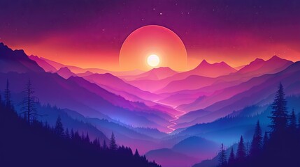 Cartoon style landscape background