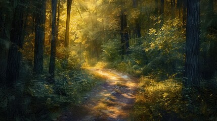 A path in the thick woods