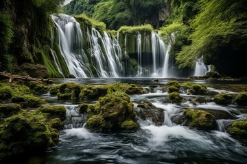 Fototapeta premium Waterfalls - Generative AI