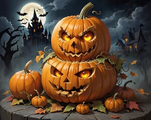 Haunting Halloween Scenes: Spooky Delights for Your Designs