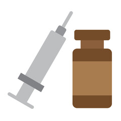 Vaccine Vector Flat Icon Design