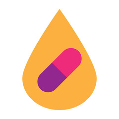 Fototapeta premium Vitamin Vector Flat Icon Design