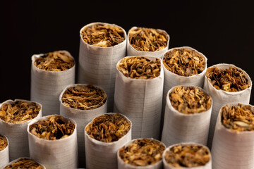 dangerous to health tobacco leaves for smoking in a cigarette