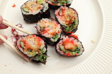 Luxurious Japanese sushi