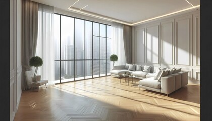 Fototapeta premium Modern living room interior. cozy atmosphere..