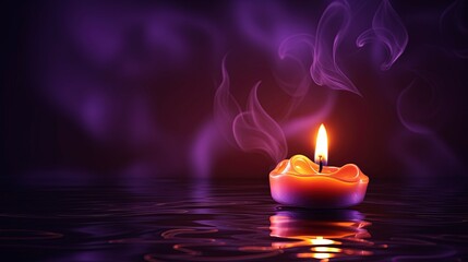 burning candle in the dark, generative ai
