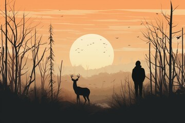 Naklejka premium Wildlife sanctuaries - Generative AI