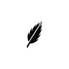 Quill geometric symbol simple logo vector