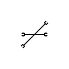 wrench, x geometric symbol simple logo vector
