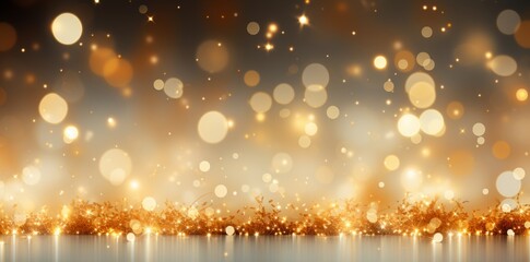 Naklejka premium Abstract background with bokeh defocused lights and stars.