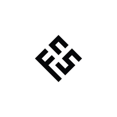Obraz premium letter F C S square elegant geometric symbol simple logo vector