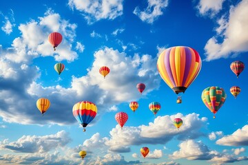 Fototapeta premium Hot air balloons - Generative AI