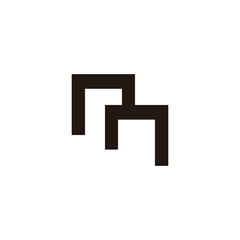 Fototapeta premium Letter M building geometric symbol simple logo vector