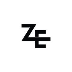 Obraz premium letter z and E connect geometric symbol simple logo vector