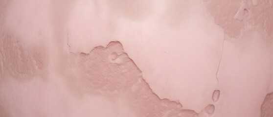 Fototapeta premium Un viejo grunge pintado con grietas y rayones, textura grunge rosa borrosa manchada, fondo de acuarela rosa con efecto de tinta rosa