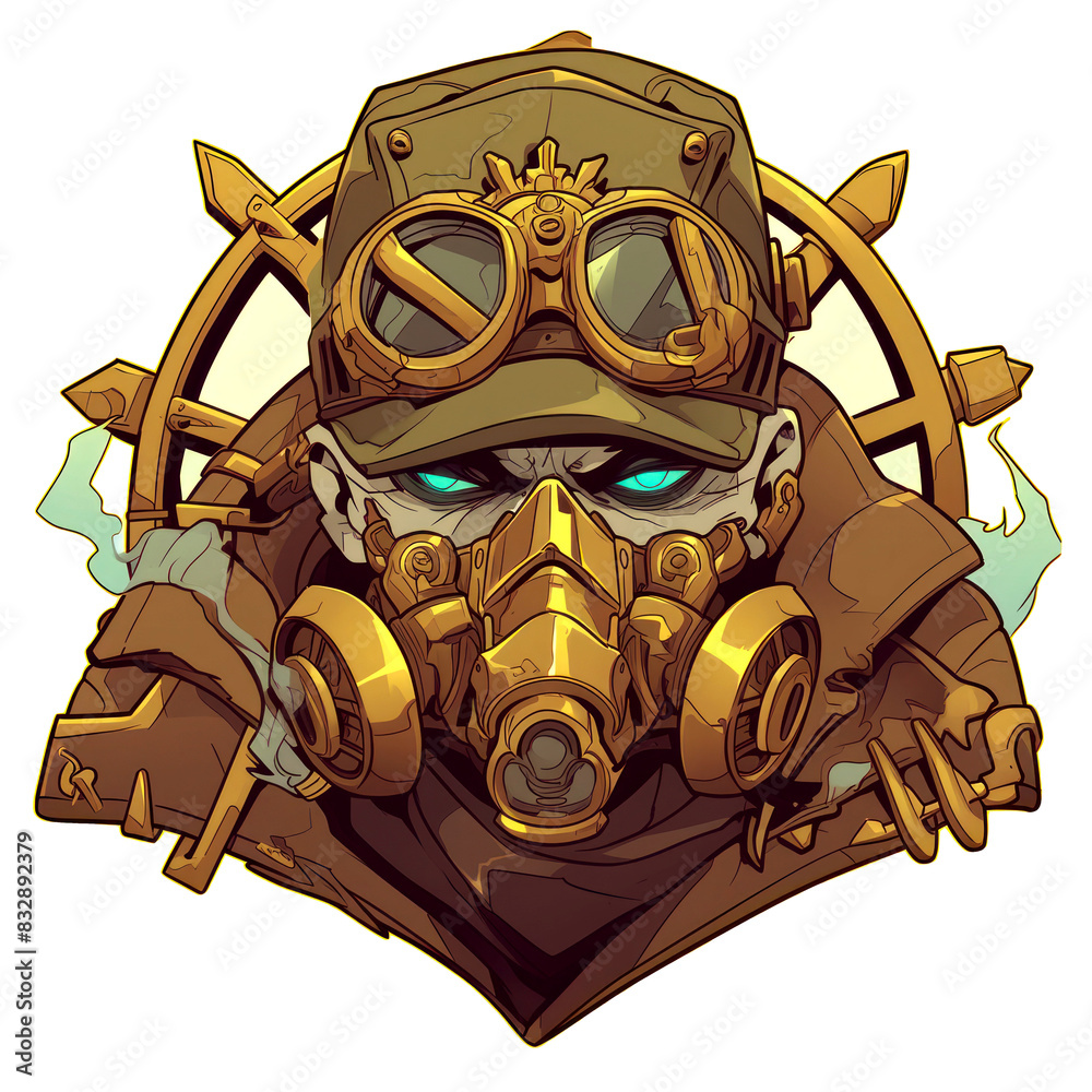 Wall mural illustration art of steam punk