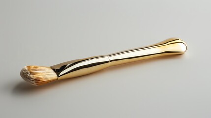 A luxurious, goldplated face mask applicator brush