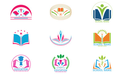 School Logo Vector And Illustration Collection 