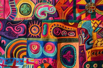 Panama Mola Tapestry 