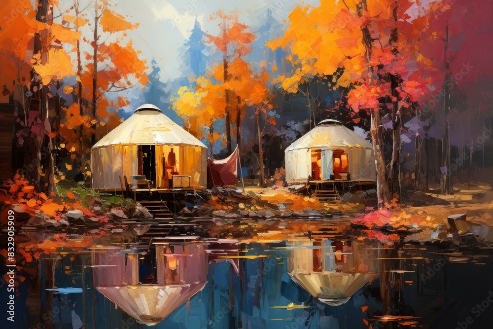 Canvas Prints Glamping - Generative AI