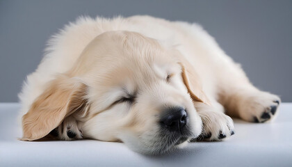 Sleeping Golden Retriever Puppy