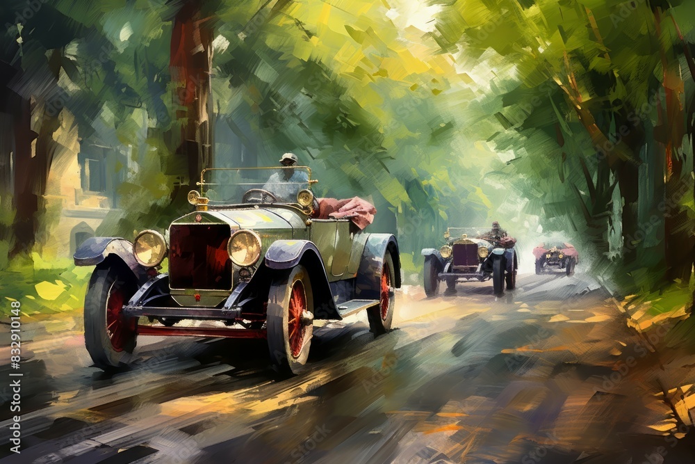 Canvas Prints Vintage cars - Generative AI