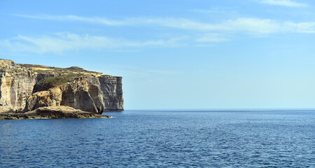 some cliffs ot the island of malta in the mediterranean sea © alberto