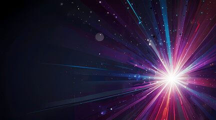 Fototapeta premium Abstract background with a burst of radiant light