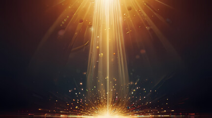 Abstract background with a burst of radiant light