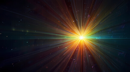Obraz premium Abstract background with a burst of radiant light