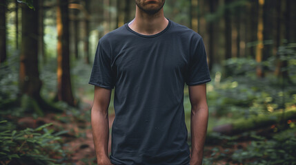 Man in Black T-Shirt